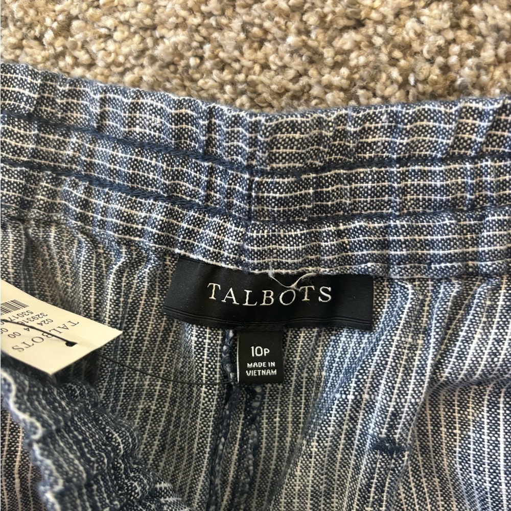Talbots NWT Ladies Linen Pants - Size 10P 100% Linen with 4 pockets - Picture 4 of 5